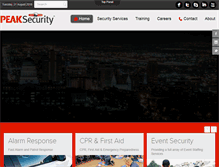 Tablet Screenshot of peaksecurity.com